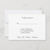 Gouden Confetti op zwart, Custom, RSVP Kaartje (Achterkant)