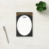 Gouden confetti op zwart en wit Post_It-notities Post-it® Notes (Kantoor)
