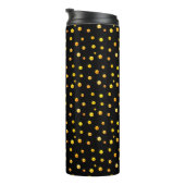 Gouden Confetti op Zwart Thermosbeker (Geroteerd rechts)