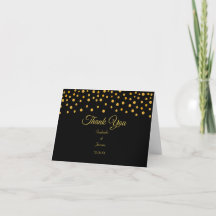 Gouden confetti op zwart-witte trouwdag