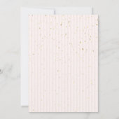 Gouden confetti, pannenkoeken, gestreepte Sweet 16 Kaart (Achterkant)