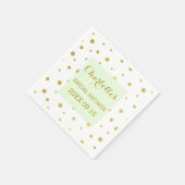 Gouden Confetti Pastel Mint Groen Vrijgezellenfees Servetten (Hoek)