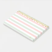 Gouden Confetti & Pastelkleuren Persoonlijk Post-it® Notes (Schuin)