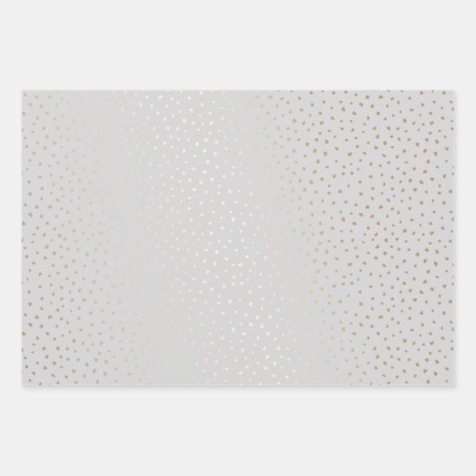 Gouden Confetti/pastelroze, groene & grijze achter Inpakpapier Vel (Voorkant 3)