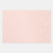 Gouden Confetti/pastelroze, groene & grijze achter Inpakpapier Vel (Voorkant)