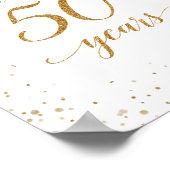 Gouden Confetti Proost op 50 Jaar Poster - GAC25 (Hoek)