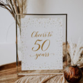 Gouden Confetti Proost op 50 Jaar Poster - GAC25