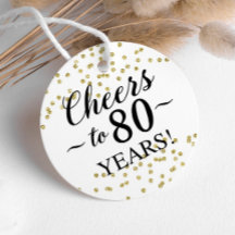 Gouden Confetti Proost op 80 Jaar Favoriet Tags