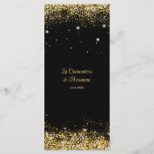 Gouden Confetti Quinceanera Tiara Menu (Achterkant)