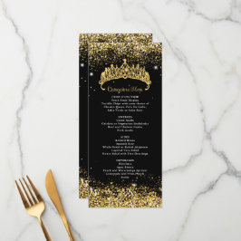 Gouden Confetti Quinceanera Tiara Menu