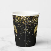 Gouden Confetti Quinceanera Tiara Papieren Bekers (Rechts)