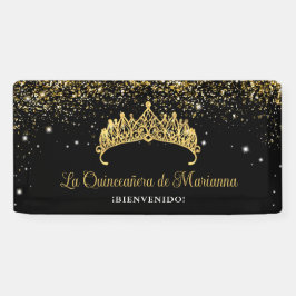 Gouden Confetti Quinceanera Tiara Spandoek