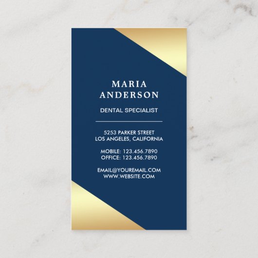 Gouden Confetti Regenboog Tand Tandheelkundige Cli Visitekaartje (Achterkant)