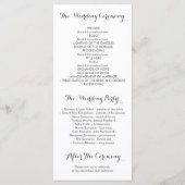 Gouden Confetti Roze Bloemen Stripes Trouwprogramm Programmakaart (Achterkant)