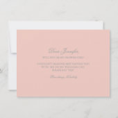 Gouden Confetti Roze Bruidsmeisje Uitnodiging (Achterkant)