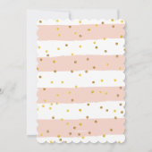 Gouden Confetti Roze Religieuze Uitnodiging (Achterkant)