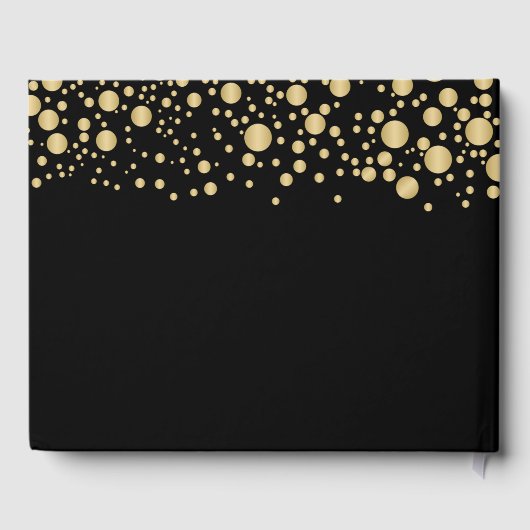 Gouden Confetti Rozen 50ste bruiloft Jubileum Gastenboek (Achterkant)