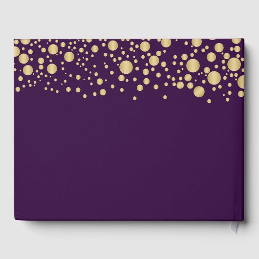 Gouden Confetti Rozen 50ste bruiloft Jubileum Gastenboek (Achterkant)