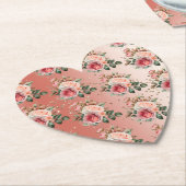 Gouden Confetti Rozen Bloemen Kartonnen Onderzetters (Gekanteld)