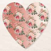 Gouden Confetti Rozen Bloemen Kartonnen Onderzetters (Voorkant)