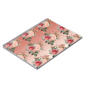 Gouden Confetti Rozen Bloemen Notitieboek (Linkerzijde)