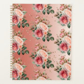 Gouden Confetti Rozen Bloemen Planner (Voorkant)