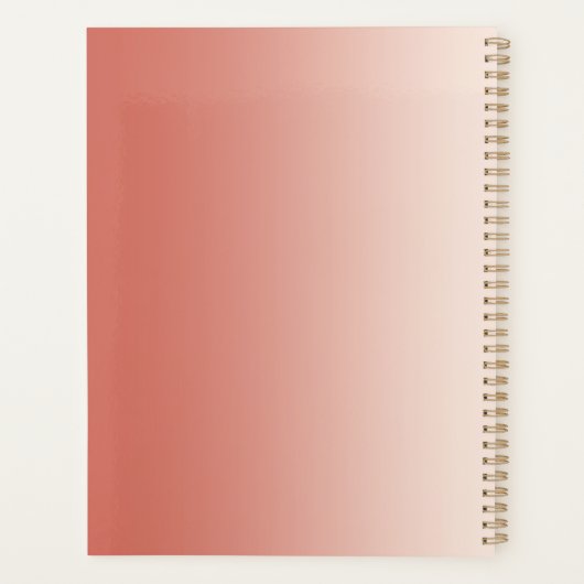 Gouden Confetti Rozen Bloemen Planner (Achterkant)