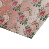 Gouden Confetti Rozen Bloemen Snijplank (Hoek)