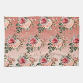 Gouden Confetti Rozen Bloemen Theedoek (Horizontaal)