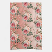 Gouden Confetti Rozen Bloemen Theedoek (Verticaal)