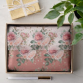 Gouden Confetti Rozen Bloemen Tissuepapier (Geschenk)