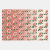 Gouden Confetti Rozen Bloemen Vrijgezellenfeest Inpakpapier Vel (Voorkant 3)