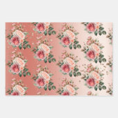 Gouden Confetti Rozen Bloemen Vrijgezellenfeest Inpakpapier Vel (Voorkant)