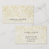 Gouden Confetti rustieke Boho Visitekaartje (Voorkant / Achterkant)