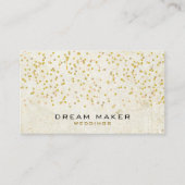 Gouden Confetti rustieke Boho Visitekaartje (Voorkant)
