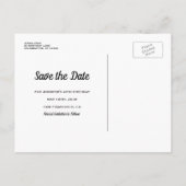 Gouden Confetti Save the Date Elegant Verjaardagsf Aankondigingskaart (Achterkant)