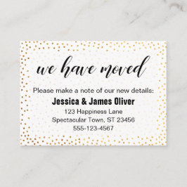 Gouden Confetti & Script We hebben Handout Kaart v Visitekaartje