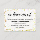 Gouden Confetti & Script We hebben Handout Kaart v Visitekaartje (Voorkant)