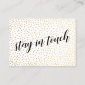 Gouden Confetti & Script We hebben Handout Kaart v Visitekaartje (Achterkant)