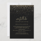 Gouden Confetti Script We Still Do Vow Vernieuwing Kaart (Voorkant)