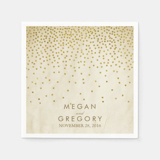  gouden Confetti Servetten (Voorkant)