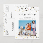 Gouden Confetti sterren | Vakantiefoto Briefkaart (Voorkant / Achterkant)