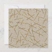 Gouden Confetti Sticks Rustieke Kraft Celebration Kaart (Achterkant)