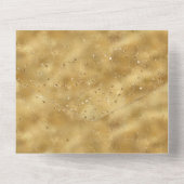 Gouden confetti stippen alles in één uitnodiging (Achterkant)