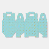 Gouden Confetti Stippen Aqua Mint Bedankdoosjes (Ongevouwen)