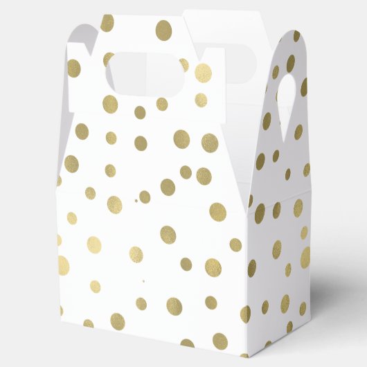 Gouden Confetti Stippen Bedankdoosjes (Geopend)