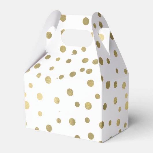 Gouden Confetti Stippen Bedankdoosjes (Voorkant Zijde)
