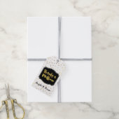 Gouden Confetti Stippen Custom Bedankt Cadeaulabel (Met Touw)