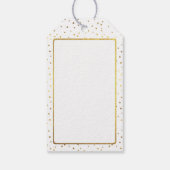 Gouden Confetti Stippen Custom Bedankt Cadeaulabel (Achterkant)