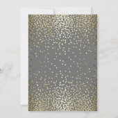 Gouden Confetti Stippen Elegant en Vintage bruilof Kaart (Achterkant)